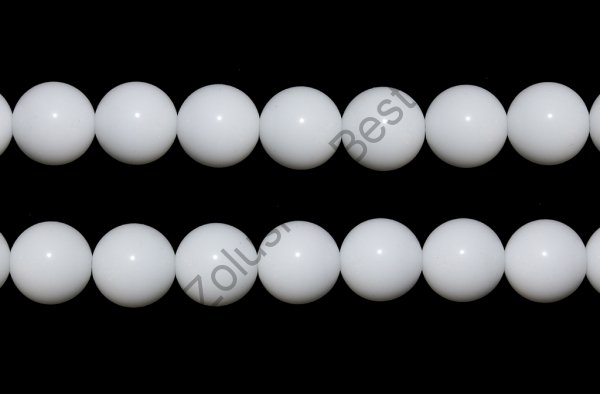 Бусины агата белого 8 мм, круглые, фарфор, 46 шт в Смоленске