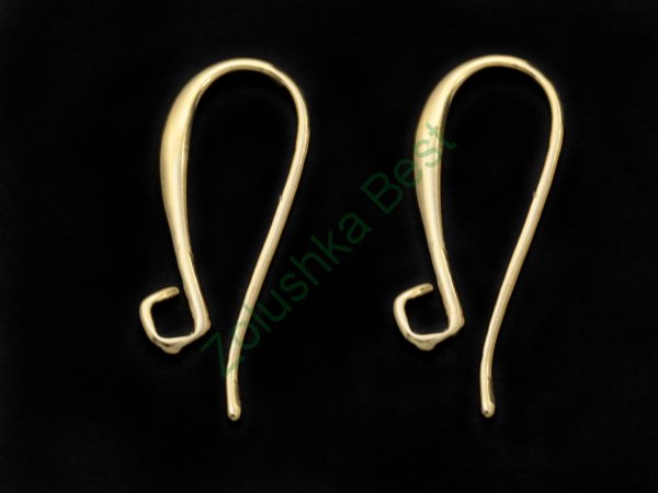 Швензы крючки 21×8 мм, позолоченные, золото 1 пара  в Смоленске