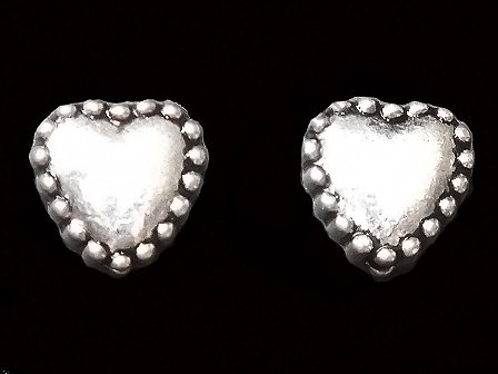 Бусина металлическая, сердце, 7×7×4 мм, серебро, 10 шт в Смоленске
