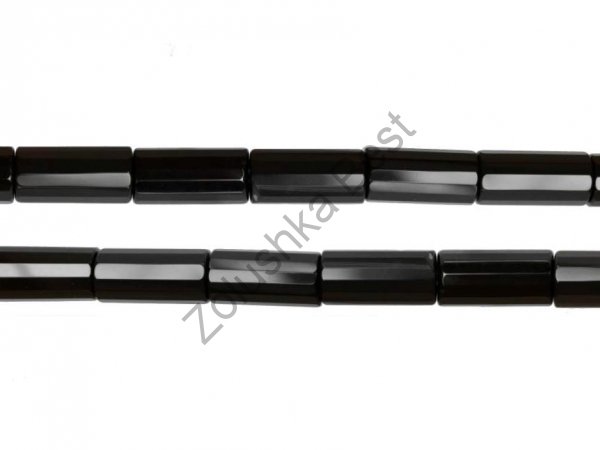 Бусины агата черного 16×6 мм, бочонок граненый, 1 шт  в Смоленске