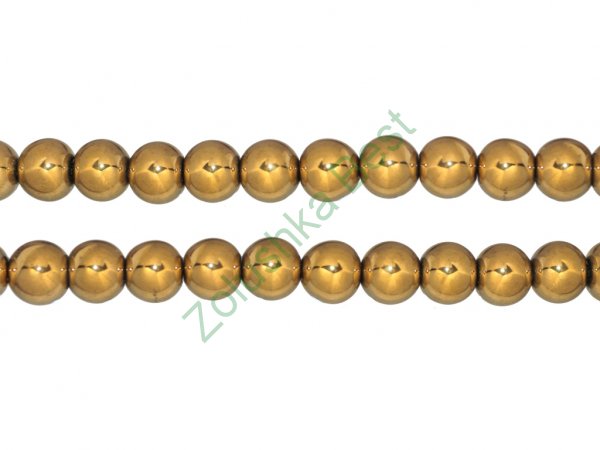 Бусины гематита золотого 4 мм, круглые, натур., 130 шт  в Смоленске