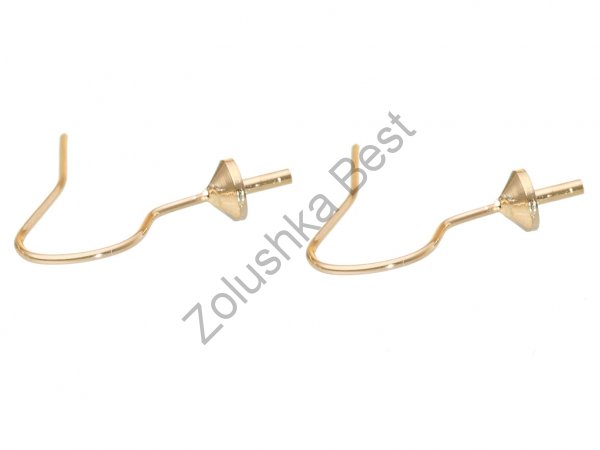 Швензы крючки 18×18 мм, позолоченные, золото, 1 пара в Смоленске